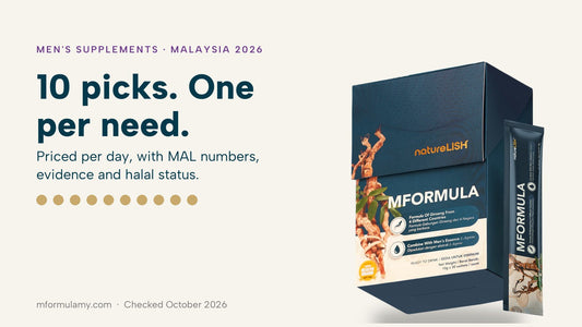 10 best men's supplements in Malaysia 2026, one pick per need, with an MFormula box and sachet